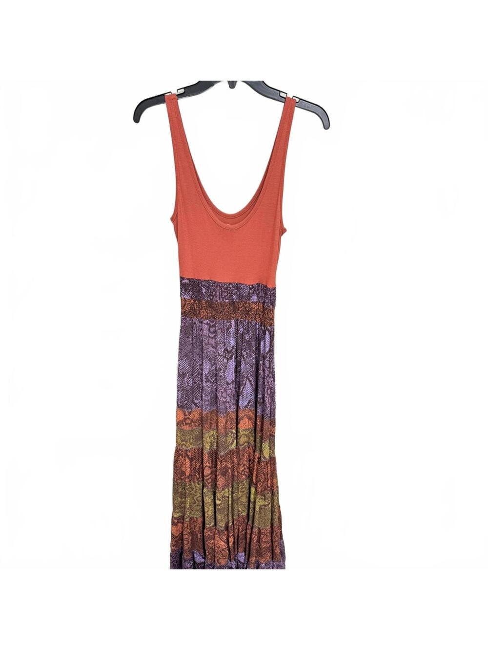 Anthropologie “Colima” Multi Color Snakeskin Print Boho Maxi Long Dress- Size XS - Picture 5 of 8